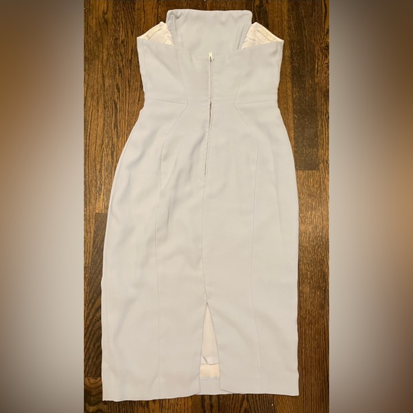 J Jill light blue strapless Harlow ultra stretchy midi pencil dress euc - Picture 7 of 7